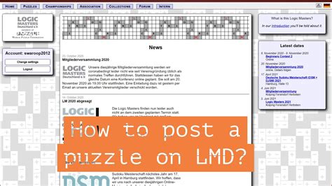 logic masters germany|Logic Masters Online (German puzzle championship 2021).